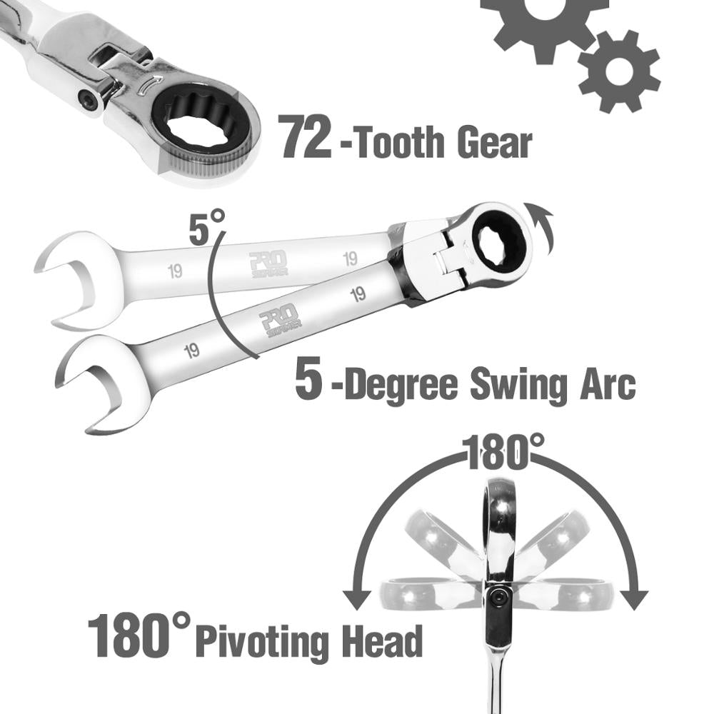 14PC Universal Wrench Ratchet Set