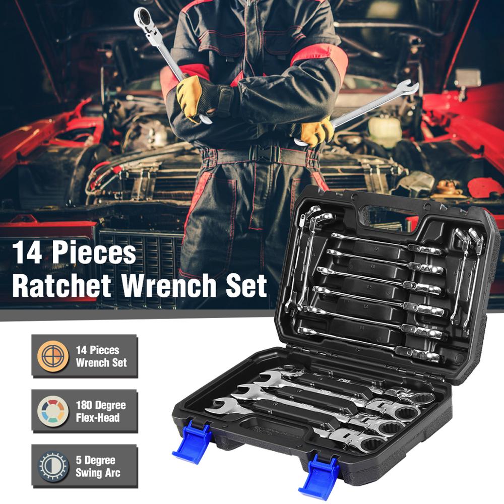 14PC Universal Wrench Ratchet Set